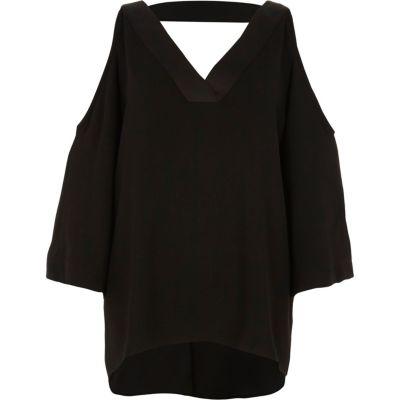 River Island Womens Cold Shoulder Strap Back Top