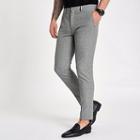 River Island Mens Check Super Skinny Fit Pants