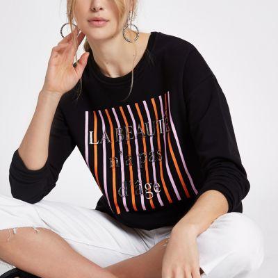 River Island Womens 'la Beaute' Embossed Sweatshirt