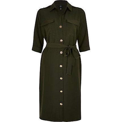 River Island Womens Petite Utility Shirt Dress