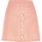 River Island Womens Button-up A-line Mini Skirt