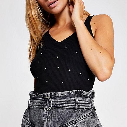 River Island Womens Embellished V Neck Cami