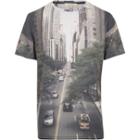 River Island Mensbrown Manhattan Streets Print T-shirt