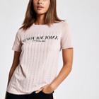River Island Womens Diamante Embellished Printed T-shirt