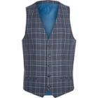 River Island Mens Big And Tall Check Suit Waistcoat