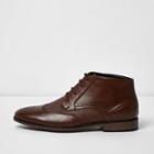 River Island Mens Textured Brogue Boots