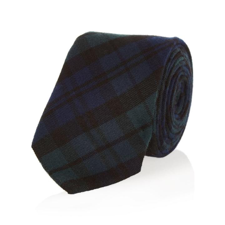 River Island Mensgreen Tartan Tie
