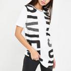 River Island Womens White Sequin Printed Jumbo T-shirt
