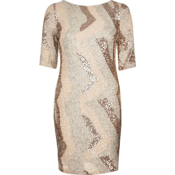 River Island Womens Sequin Patchwork Bodycon Dress
