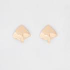 River Island Womens Gold Tone Square Folded Stud Earrings