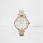 River Island Womens Cluster Dial Rose Gold Tone Watch