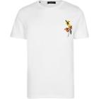 River Island Mens Selected Homme White Embroidered T-shirt