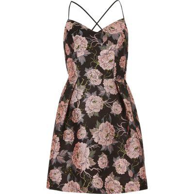 River Island Womens Floral Strappy Skater Dress