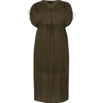 River Island Womens Plus Ruched Midi Dress