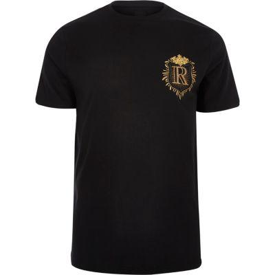 River Island Mens Badge Detail Slim Fit T-shirt