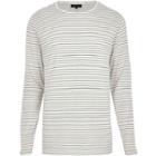 River Island Mensecru Stripe Long Sleeve T-shirt
