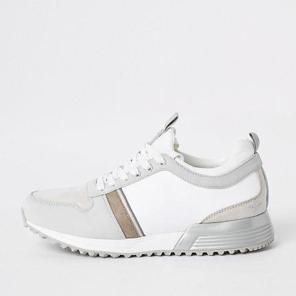 River Island Mens White Contrast 'mcmlxxvi' Lace-up Sneakers