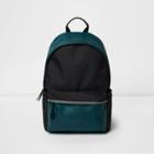 River Island Mens And Teal Colour Block Backpack