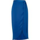 River Island Womens High Shine Wrap Midi Skirt