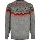 Mens Bellfield Jacquard Knitted Jumper