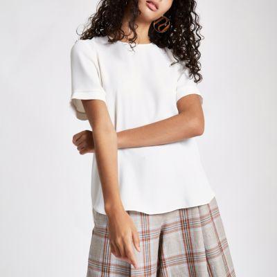 River Island Womens Zip Back Loose Fit T-shirt