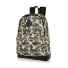 River Island Mens Leaf Print Mesh Backpack