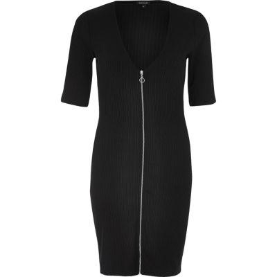 River Island Womens Zip Through Bodycon Dress