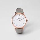 River Island Womens Rose Gold Tone Face Cluse Watch