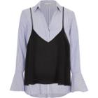 River Island Womens Stripe Shirt With Cami Top