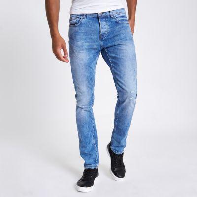 River Island Mens Only And Sons Distressed Anti Fit Jeans