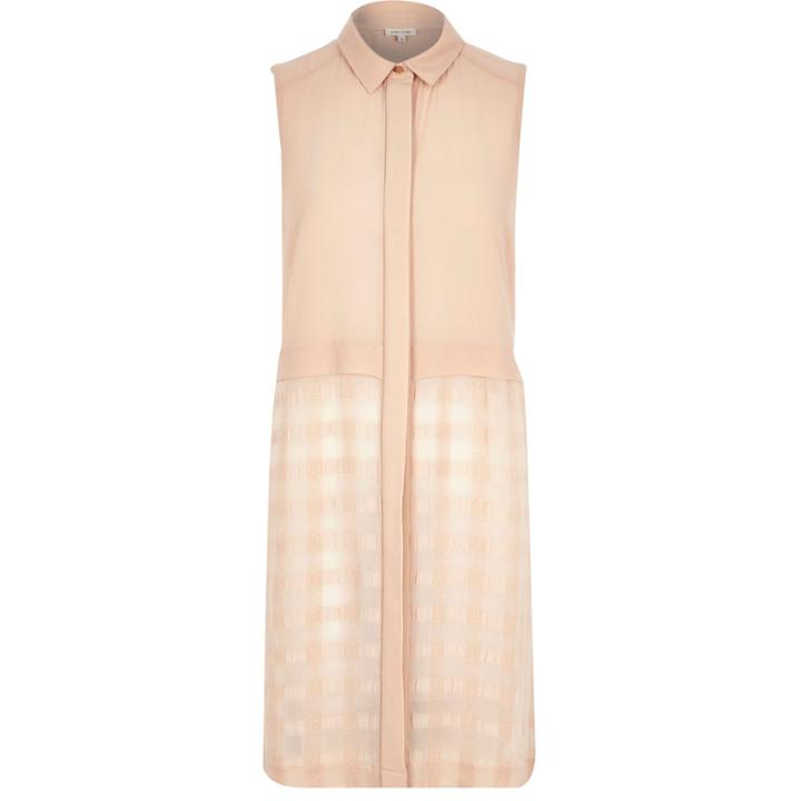 River Island Womens Light Link Longline Sleeveless Shirt