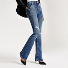 River Island Womens Ripped Denim Bootcut Utility Jeans