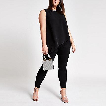 River Island Womens Plus Asymmetric Tank Top