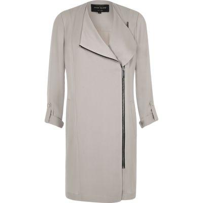 River Island Womens Zip Front Duster Coat
