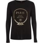 River Island Womens 'paris' Foil Long Sleeve T-shirt