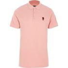 River Island Mens Big And Tall Embroidered Polo Shirt