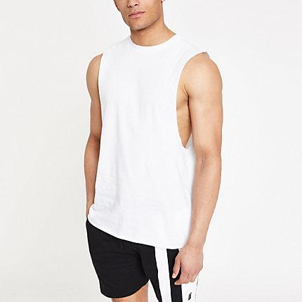 River Island Mens Whitek Vest