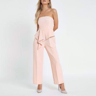 River Island Womens Petite Bandeau Jumpsuit