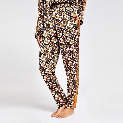 River Island Womens Ri Print Satin Pyjama Trouser