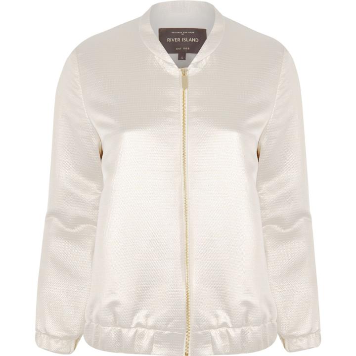 River Island Womens Gold Bomber Jacket