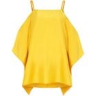 River Island Womens Chain Trim Cold Shoulder Top