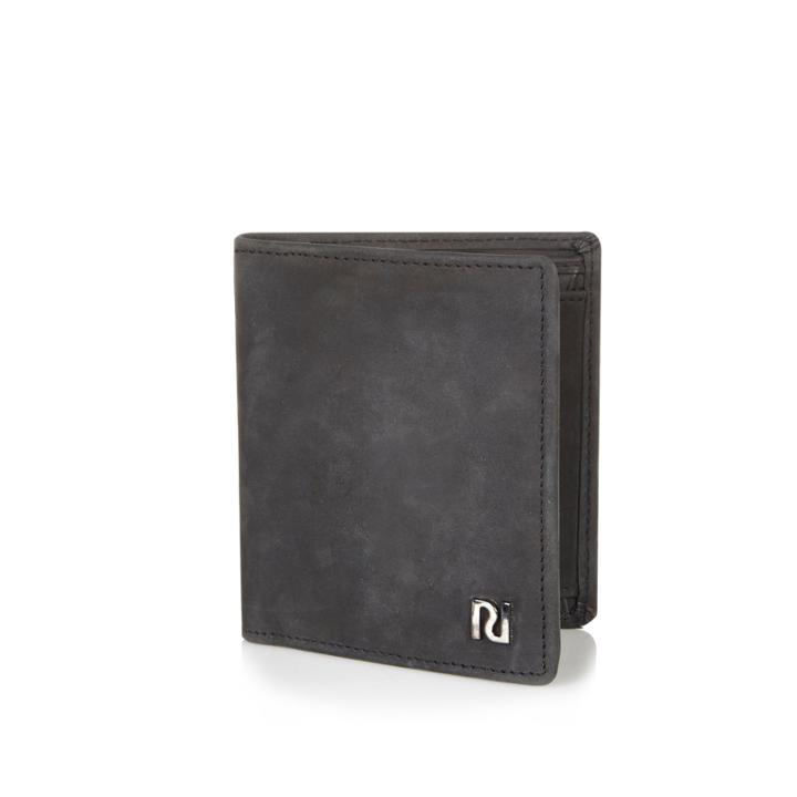 River Island Mensblack Leather 3-fold Wallet