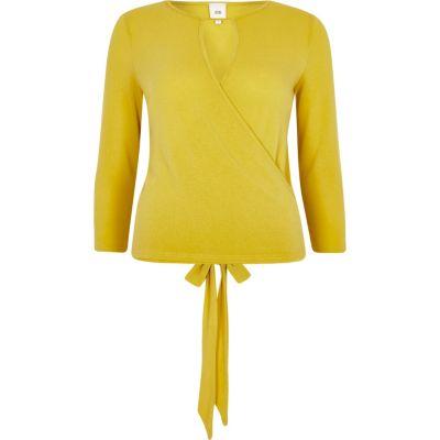 River Island Womens Wrap Keyhole Front Ballet Top