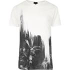 River Island Menswhite Floral Fade Print T-shirt
