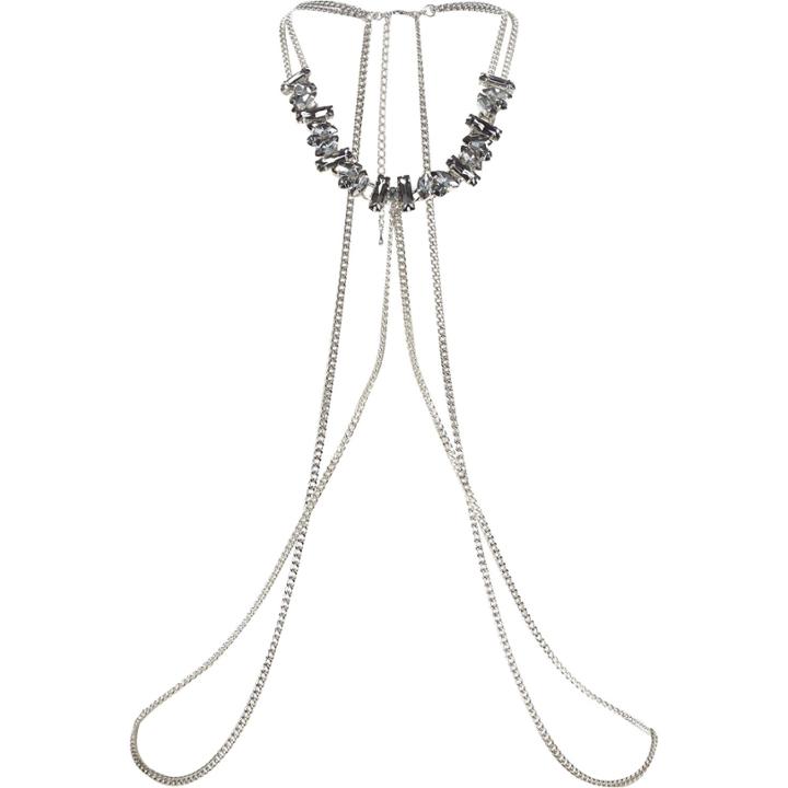 River Island Womens Silver Tone Chunky Body Harness