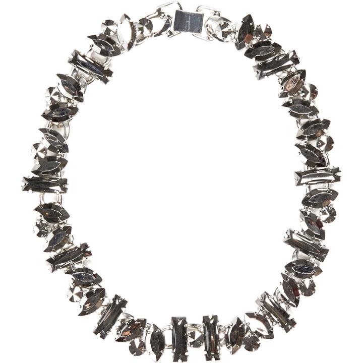 River Island Womens Hematite Chunky Stone Necklace