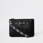 River Island Womens Leather Snaffle Pouch Clutch Bag