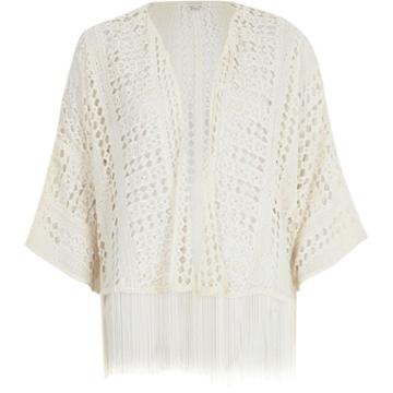 River Island Womens Crochet Cropped Kimono