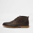 River Island Mens Worn Effect Leather Chukka Boot
