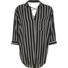 River Island Womens Stripe Cross Back Blouse